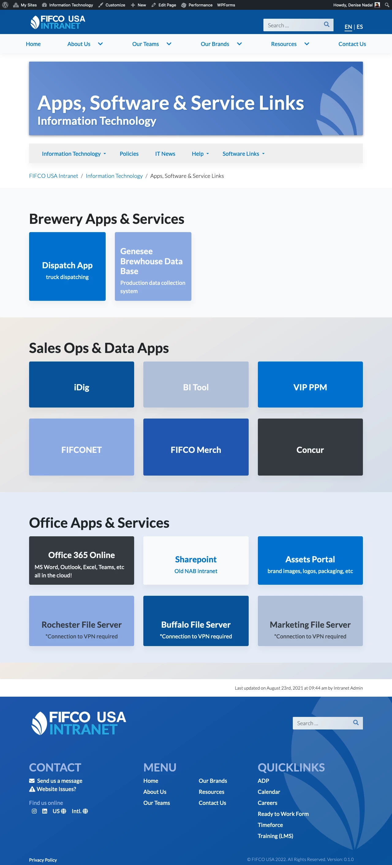 Apps page - Desktop size